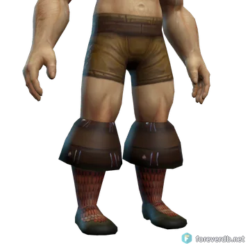 Overlinked Chain Boots worn by a human male, rendered from the Forever client