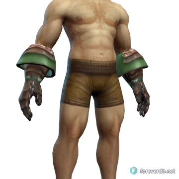 Desertstalkers's Gauntlets worn by a human male, rendered from the Forever client