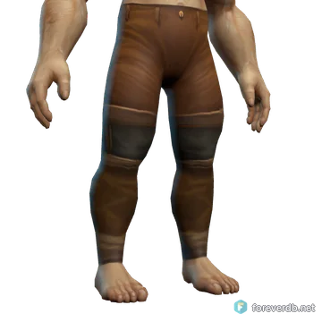 Worn Leather Pants worn by a human male, rendered from the Forever client