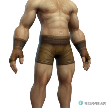 Worn Leather Gloves worn by a human male, rendered from the Forever client