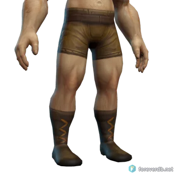Worn Leather Boots worn by a human male, rendered from the Forever client