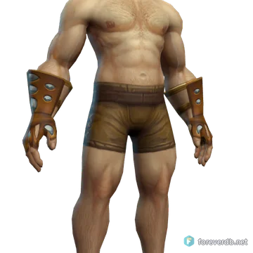 Elven Spirit Claws worn by a human male, rendered from the Forever client