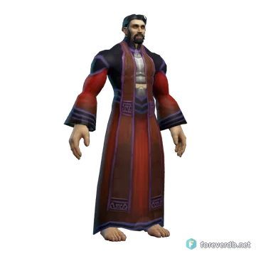 Robe of Doan worn by a human male, rendered from the Forever client
