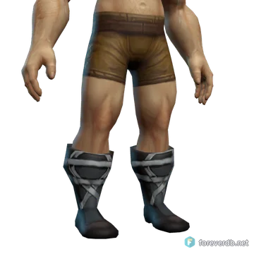 Silver-thread Boots worn by a human male, rendered from the Forever client
