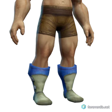 Gnomish Rocket Boots worn by a human male, rendered from the Forever client