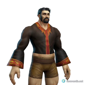 Dark Silk Shirt worn by a human male, rendered from the Forever client