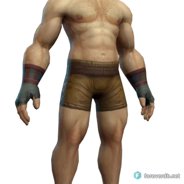 Nimble Leather Gloves worn by a human male, rendered from the Forever client