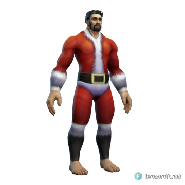 Red Winter Clothes worn by a human male, rendered from the Forever client