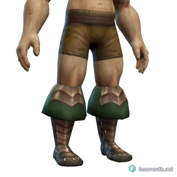 Ironheel Boots worn by a human male, rendered from the Forever client
