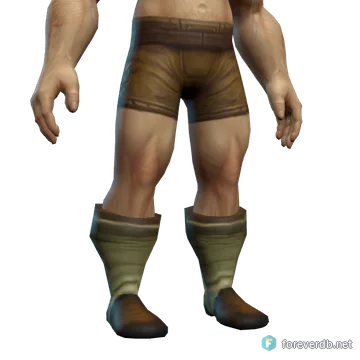 Walking Boots worn by a human male, rendered from the Forever client