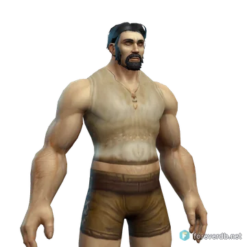 Deckhand's Shirt worn by a human male, rendered from the Forever client