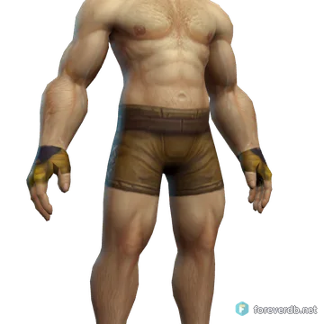 Fine Leather Gloves worn by a human male, rendered from the Forever client