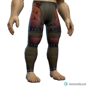 Gothic Plate Leggings worn by a human male, rendered from the Forever client