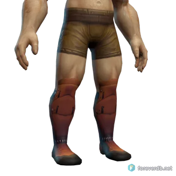 Gothic Sabatons worn by a human male, rendered from the Forever client