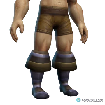 Heavy Mithril Boots worn by a human male, rendered from the Forever client
