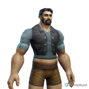 Brocade Vest worn by a human male, rendered from the Forever client