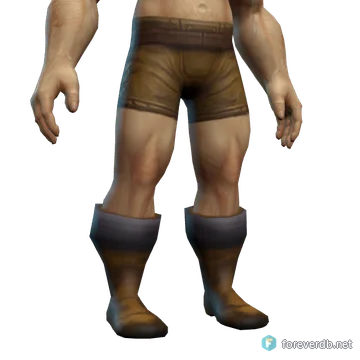 Sandcomber Boots worn by a human male, rendered from the Forever client