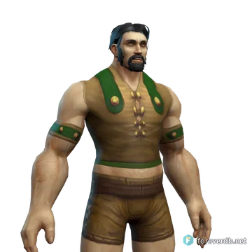 Disciple's Vest worn by a human male, rendered from the Forever client