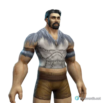 White Leather Jerkin worn by a human male, rendered from the Forever client