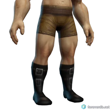 Recruit's Boots worn by a human male, rendered from the Forever client