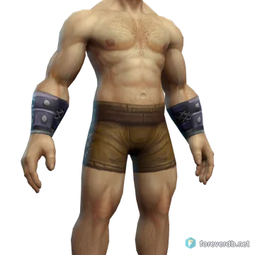 Graystone Bracers worn by a human male, rendered from the Forever client
