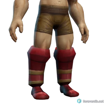 Scarlet Boots worn by a human male, rendered from the Forever client