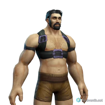 Buckled Harness worn by a human male, rendered from the Forever client