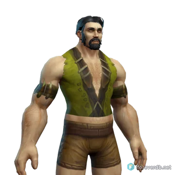 Dervish Tunic worn by a human male, rendered from the Forever client