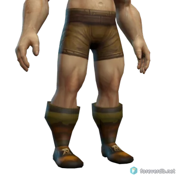 Dokebi Boots worn by a human male, rendered from the Forever client