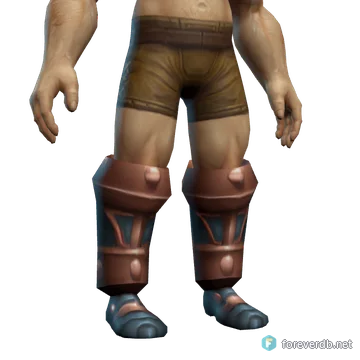 Sabatons of Heroism worn by a human male, rendered from the Forever client
