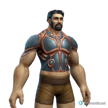 Chestguard of Heroism worn by a human male, rendered from the Forever client