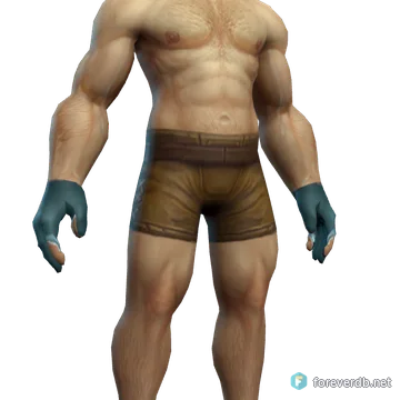 Virtuous Mitts worn by a human male, rendered from the Forever client