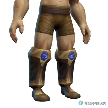 Soulforge Sabatons worn by a human male, rendered from the Forever client