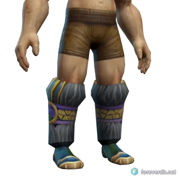Slippers of The Five Thunders worn by a human male, rendered from the Forever client