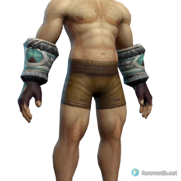 Grasp of The Five Thunders worn by a human male, rendered from the Forever client