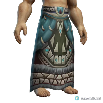 Leggings of The Five Thunders worn by a human male, rendered from the Forever client