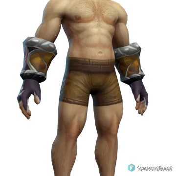 Feralheart Fists worn by a human male, rendered from the Forever client