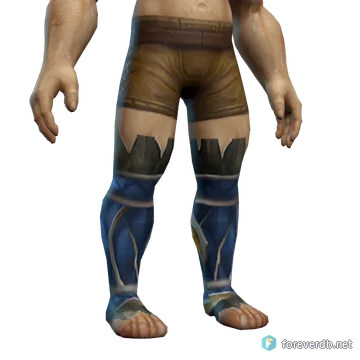 Feralheart Treads worn by a human male, rendered from the Forever client