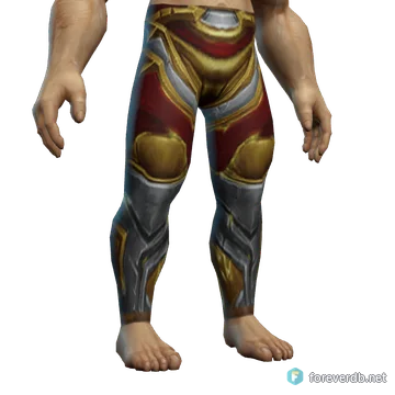Inquisition Plate Pants worn by a human male, rendered from the Forever client