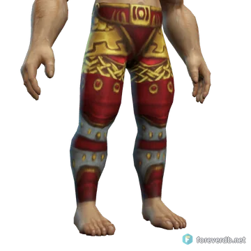 Dawnstalker Leggings worn by a human male, rendered from the Forever client