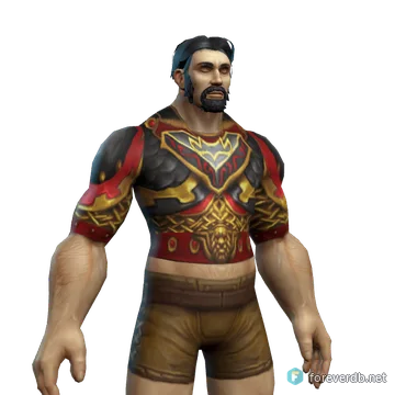Soulcrusher Tunic worn by a human male, rendered from the Forever client