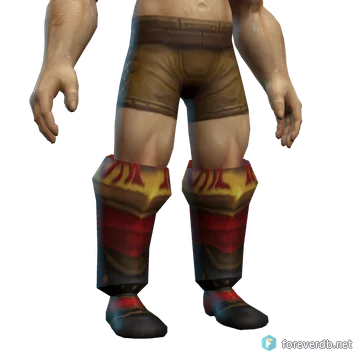 Soulcrusher Sabatons worn by a human male, rendered from the Forever client