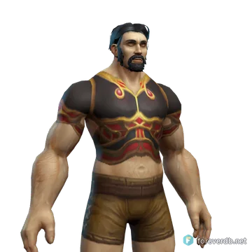 Duskwraith Chestguard worn by a human male, rendered from the Forever client