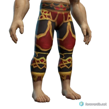 Duskwraith Legplates worn by a human male, rendered from the Forever client
