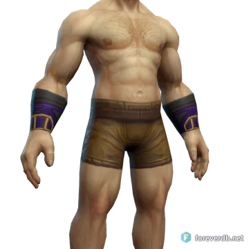 Heretic Bindings worn by a human male, rendered from the Forever client