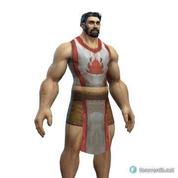 Tabard of the Scarlet Crusade worn by a human male, rendered from the Forever client