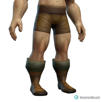 Neophyte's Boots worn by a human male, rendered from the Forever client