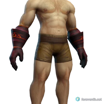 Sentinel's Gloves worn by a human male, rendered from the Forever client