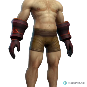 Sentinel's Gauntlet worn by a human male, rendered from the Forever client