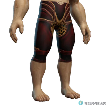 Martyr's Legplates worn by a human male, rendered from the Forever client
